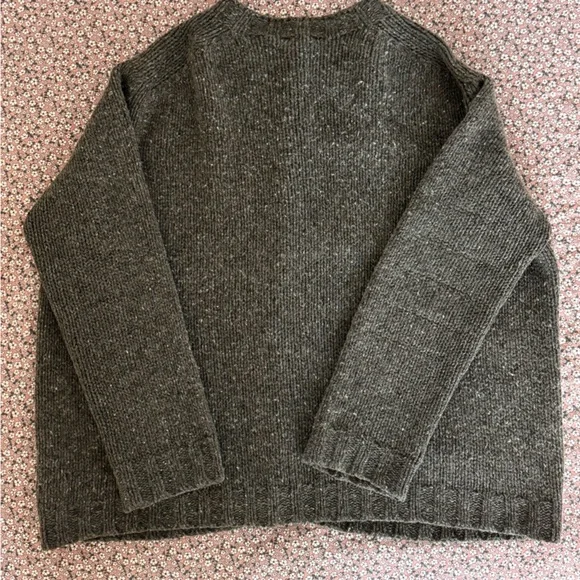 Siskin mama owl wool donegal coast cardigan Sweater - Picture 2 of 4